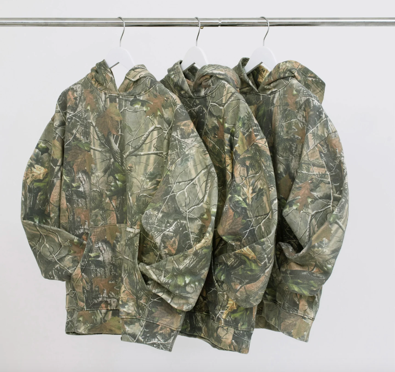 Wooded Camo Zip Front